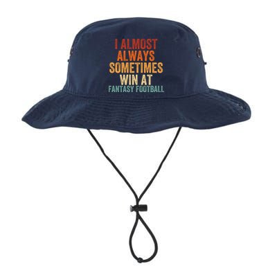 I Almost Always Sometimes Win At Fantasy Football Funny Fantasy Football Legend Bucket Hat
