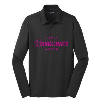 I Am A Renaissance Woman Silk Touch Performance Long Sleeve Polo