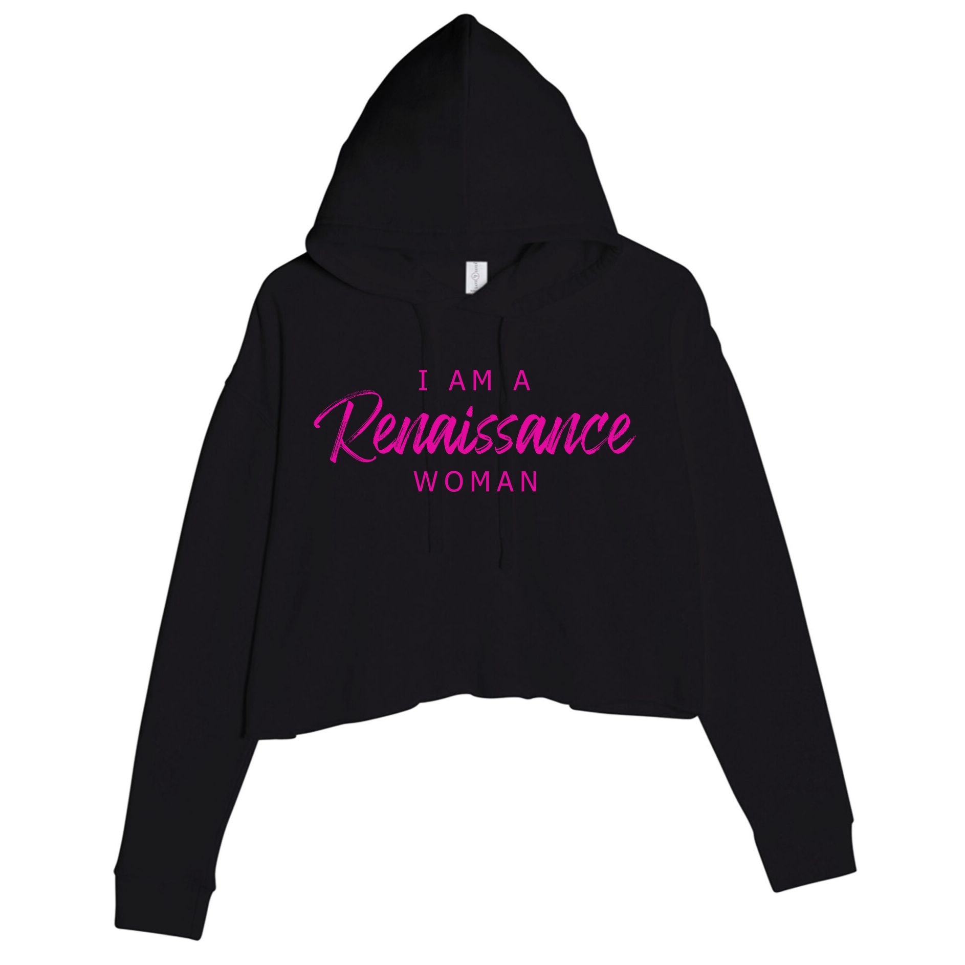 I Am A Renaissance Woman Crop Fleece Hoodie