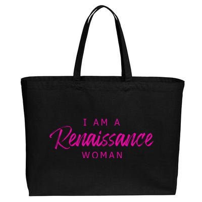 I Am A Renaissance Woman Cotton Canvas Jumbo Tote