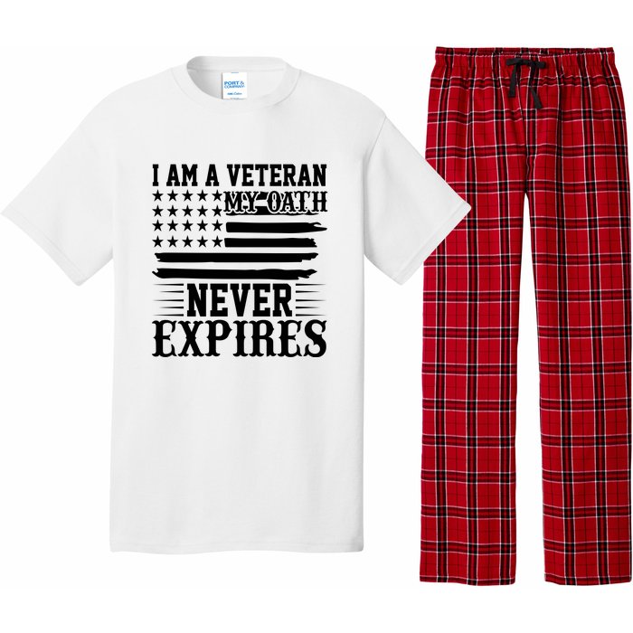 I Am A Veteran My Oath Never Expires American Flag US Army Veteran Day Pajama Set