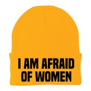 I Am Afraid Of Women Funny Knit Cap Winter Beanie