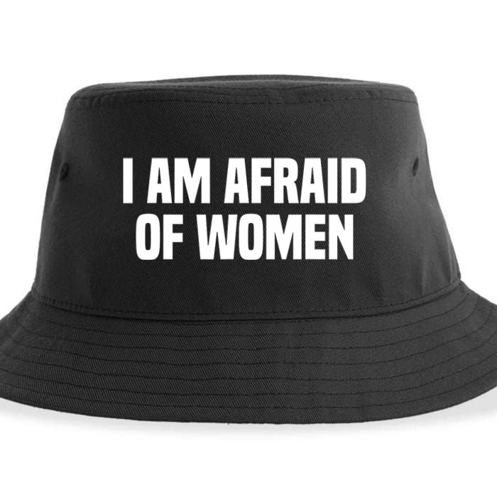 I Am Afraid Of Women Funny Sustainable Bucket Hat