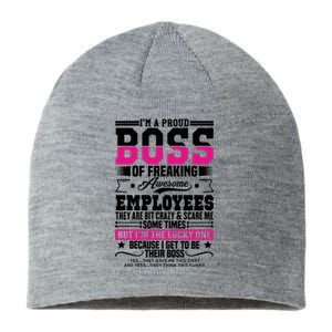 I Am A Proud Boss Of Freaking Awesome Employees Proud Boss Meaningful Gift Sustainable Beanie