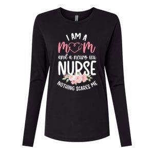 I Am A Mom And Neuro Icu Nurse Neurology Intensive Care Unit Gift Womens Cotton Relaxed Long Sleeve T-Shirt