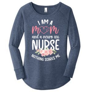 I Am A Mom And Neuro Icu Nurse Neurology Intensive Care Unit Gift Women's Perfect Tri Tunic Long Sleeve Shirt