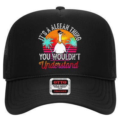 Its A Aleeah Thing You Wouldnt Understand Funny Aleeah High Crown Mesh Back Trucker Hat