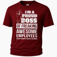 I Am A Proud Boss Of Freaking Awesome Employees Cooling Performance Crew T-Shirt
