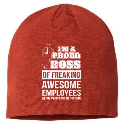 I Am A Proud Boss Of Freaking Awesome Employees Sustainable Beanie
