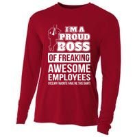 I Am A Proud Boss Of Freaking Awesome Employees Cooling Performance Long Sleeve Crew
