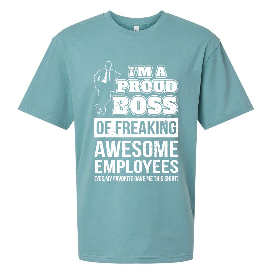 I Am A Proud Boss Of Freaking Awesome Employees Sueded Cloud Jersey T-Shirt