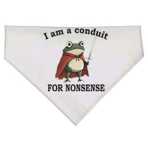 I Am A Conduit For Nonsense Funny Frog With Sword USA-Made Doggie Bandana