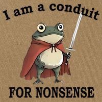 I Am A Conduit For Nonsense Funny Frog With Sword Cotton Canvas Backpack