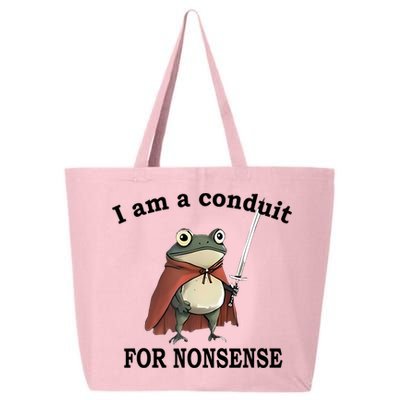 I Am A Conduit For Nonsense Funny Frog With Sword 25L Jumbo Tote