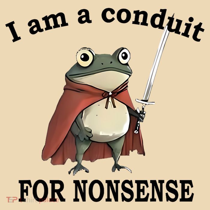 I Am A Conduit For Nonsense Funny Frog With Sword Zip Tote Bag