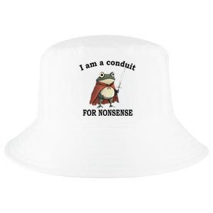 I Am A Conduit For Nonsense Funny Frog With Sword Cool Comfort Performance Bucket Hat