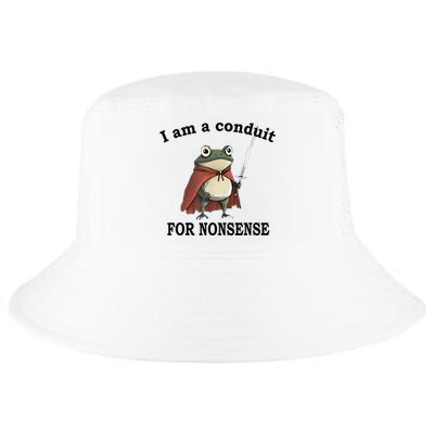 I Am A Conduit For Nonsense Funny Frog With Sword Cool Comfort Performance Bucket Hat