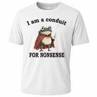 I Am A Conduit For Nonsense Funny Frog With Sword Performance Shirt