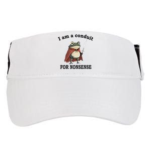 I Am A Conduit For Nonsense Funny Frog With Sword Adult Drive Performance Visor