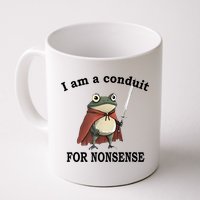 I Am A Conduit For Nonsense Funny Frog With Sword Mug