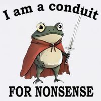 I Am A Conduit For Nonsense Funny Frog With Sword Mug