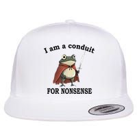 I Am A Conduit For Nonsense Funny Frog With Sword Flatbill Hat