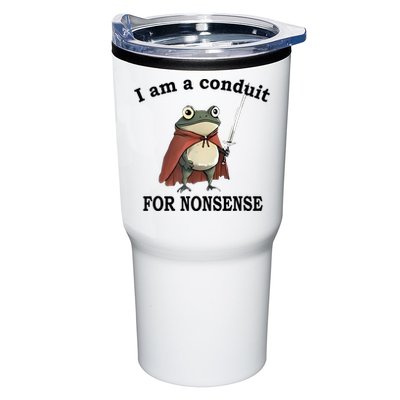 I Am A Conduit For Nonsense Funny Frog With Sword Tumbler