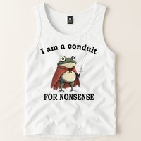 I Am A Conduit For Nonsense Funny Frog With Sword Tank Top