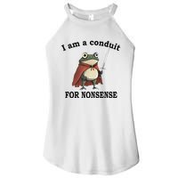 I Am A Conduit For Nonsense Funny Frog With Sword Women's Perfect Tri Rocker Tank