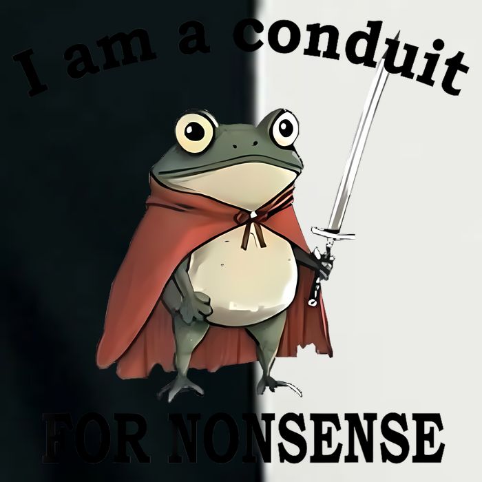 I Am A Conduit For Nonsense Funny Frog With Sword Infant Baby Jersey Bodysuit