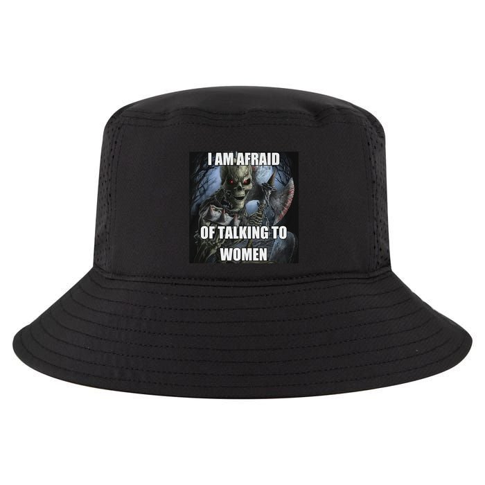 I Am Afraid Of Talking To Women Funny Hard Skeleton Cool Comfort Performance Bucket Hat