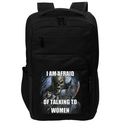 I Am Afraid Of Talking To Women Funny Hard Skeleton Impact Tech Backpack