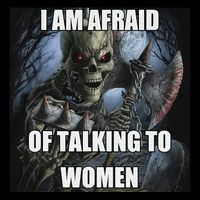I Am Afraid Of Talking To Women Funny Hard Skeleton 16 in Basic Backpack