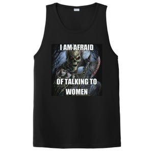 I Am Afraid Of Talking To Women Funny Hard Skeleton PosiCharge Competitor Tank