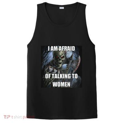 I Am Afraid Of Talking To Women Funny Hard Skeleton PosiCharge Competitor Tank