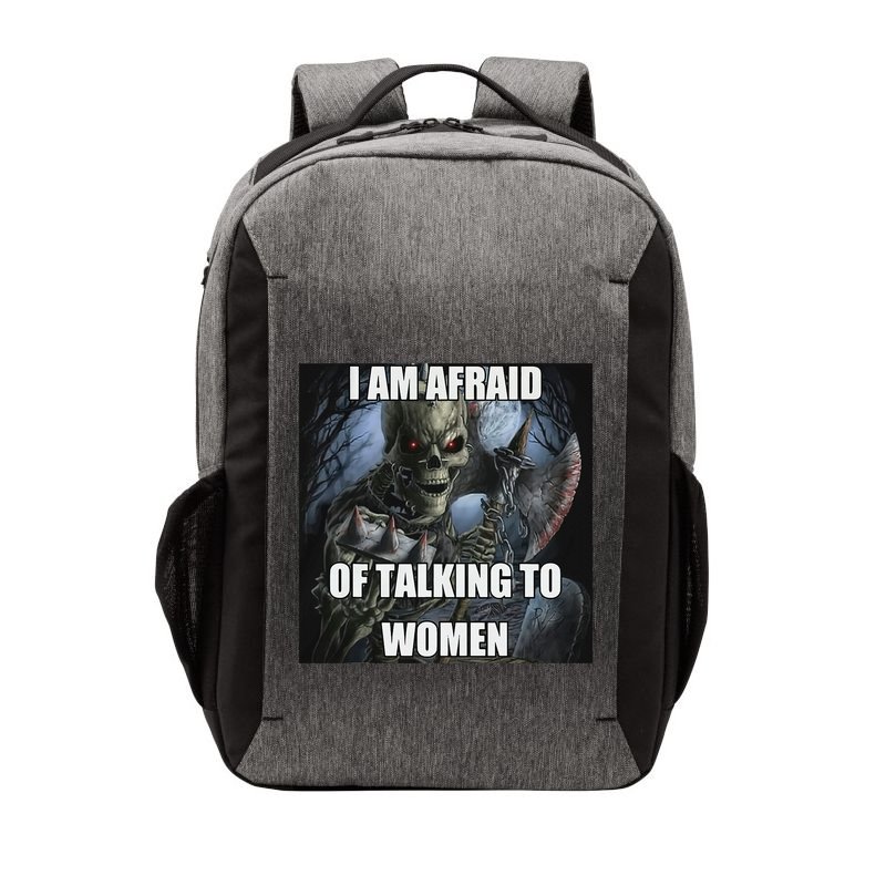I Am Afraid Of Talking To Women Funny Hard Skeleton Vector Backpack