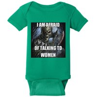 I Am Afraid Of Talking To Women Funny Hard Skeleton Baby Bodysuit