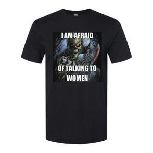 I Am Afraid Of Talking To Women Funny Hard Skeleton Softstyle CVC T-Shirt