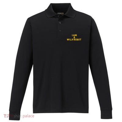 I Am A Wild Robot Gifts Performance Long Sleeve Polo