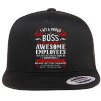 I Am A Proud Boss Of Freaking Awesome Employees Flatbill Hat