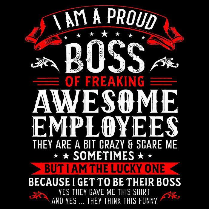 I Am A Proud Boss Of Freaking Awesome Employees Flatbill Hat