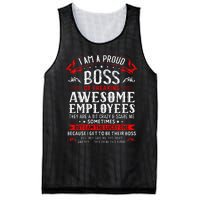 I Am A Proud Boss Of Freaking Awesome Employees Mesh Reversible Basketball Jersey Tank