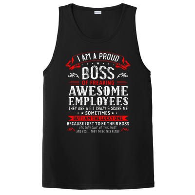 I Am A Proud Boss Of Freaking Awesome Employees PosiCharge Competitor Tank