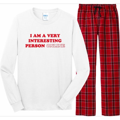 I Am A Very Interesting Person Online Funny Long Sleeve Pajama Set