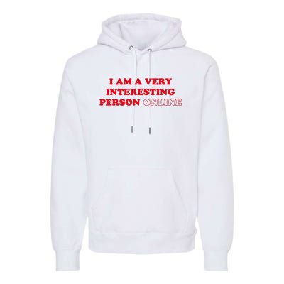 I Am A Very Interesting Person Online Funny Premium Hoodie