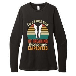 I Am A Proud Boss Of Freaking Awesome Employees Gift Womens CVC Long Sleeve Shirt