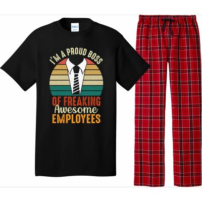 I Am A Proud Boss Of Freaking Awesome Employees Gift Pajama Set