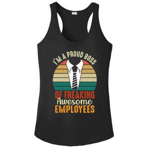 I Am A Proud Boss Of Freaking Awesome Employees Gift Ladies PosiCharge Competitor Racerback Tank