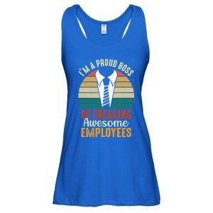 I Am A Proud Boss Of Freaking Awesome Employees Gift Ladies Essential Flowy Tank