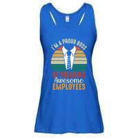 I Am A Proud Boss Of Freaking Awesome Employees Gift Ladies Essential Flowy Tank